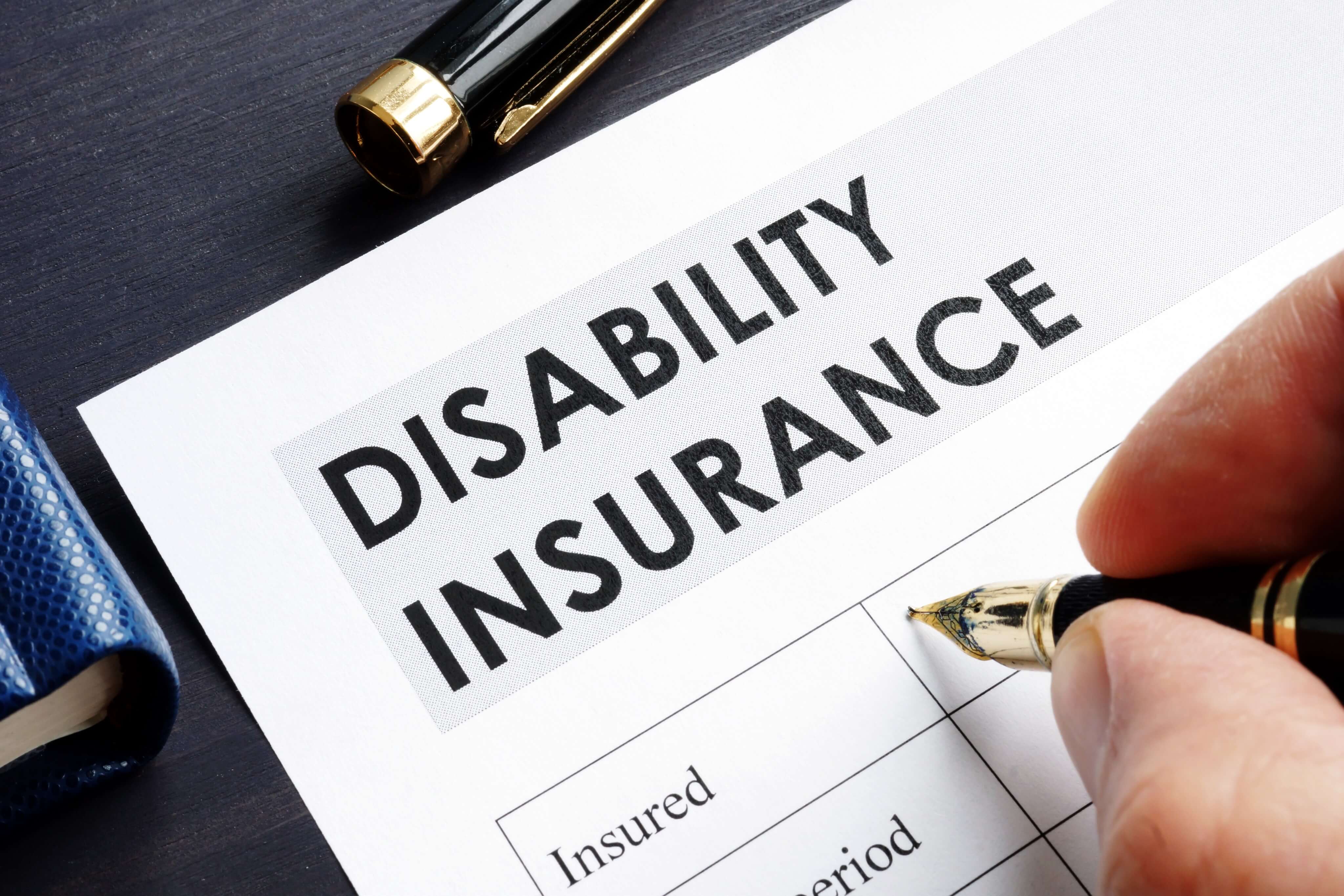 filling out disability insurance form